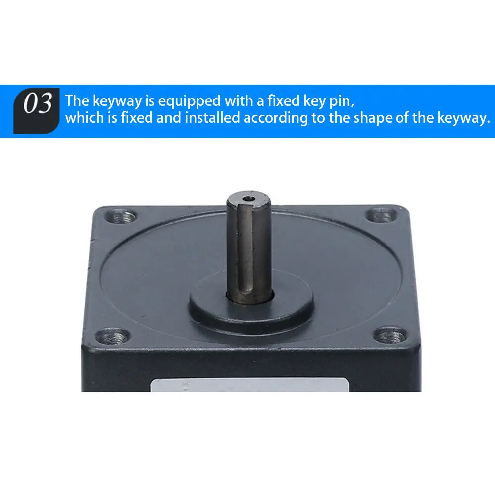 90W 220V AC Electric Gear Motor Asynchronous Gear Motor Reducer Single Phase Motor + Speed Regulator (20K)