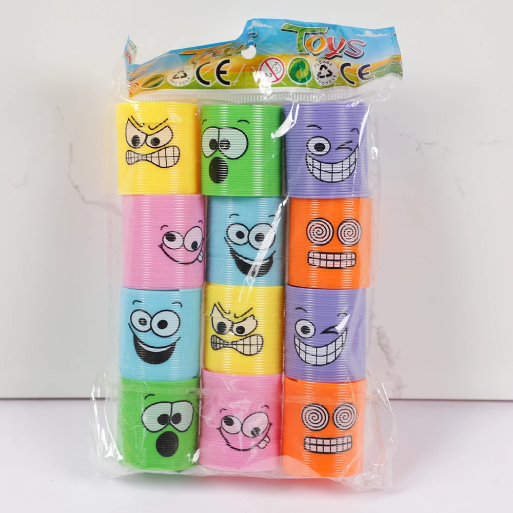 Magic springs toys 12Pcs/pack cartoon rainbow magic springs toys for kids birthday party favors souvenir giveaway gifts pinata fillers