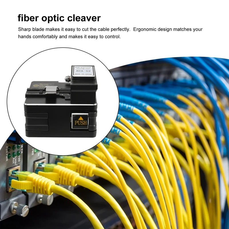 Cleaver Fiber Optic Scale FTTH High Precision Cutting Tool AUA-S2 Optical Fiber Cleaver Cable Cutting Knife Fiber Cleaver