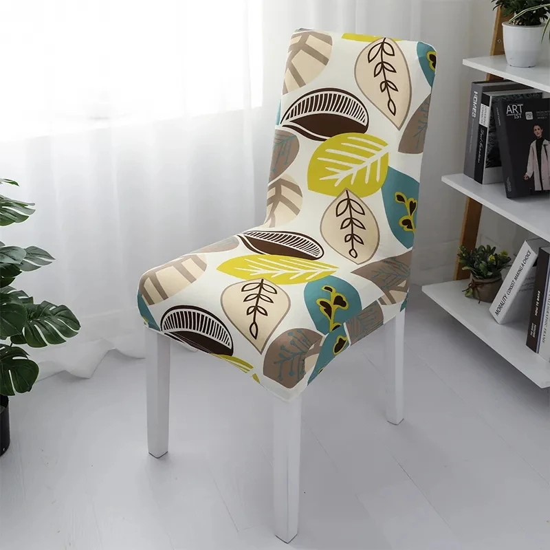 

Korean Style Small Fresh Printed Pattern Home Chair Cover Universal Dining Chair Protect Cover Hotel Banquet Decor Chair Cover