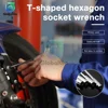 T-shaped Hand Tool Hex Socket Wrench 7mm 8mm 9mm 10mm 12mm 13mm 15mm 17mm Metric T-handle Wrench Extended T-Socket Wrench 6