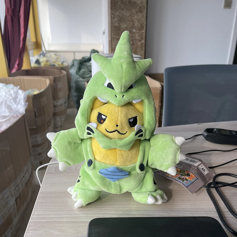 Pokemon Pikachu Cosplay Toys Lucario Charizard Snorlax Garchomp Tyranitar Hydreigon Morpeko Stuffed Plush Gengar Peluche Dolls