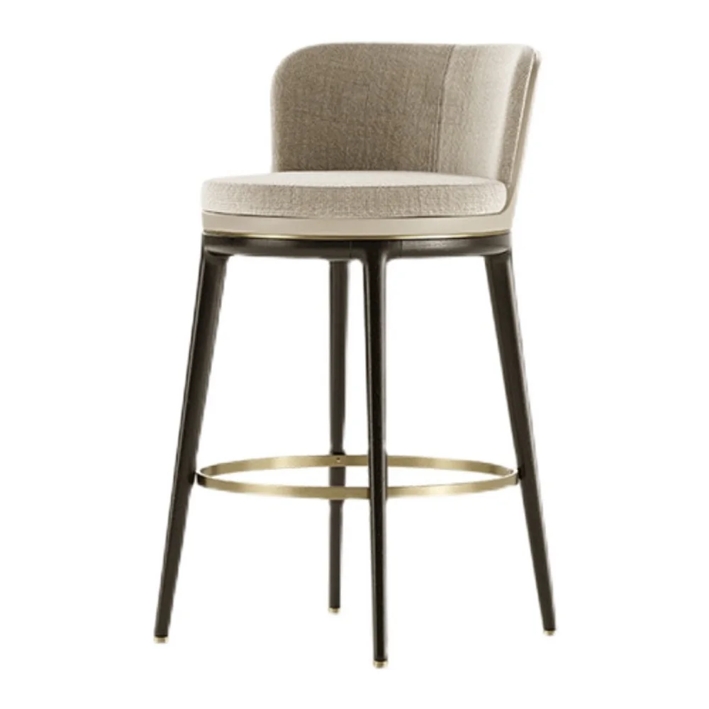 

Factory Custom French Style Short Back Metal Commercial Rope Modern Kitchen Bar Counter High Bar Stools Bar Chairs