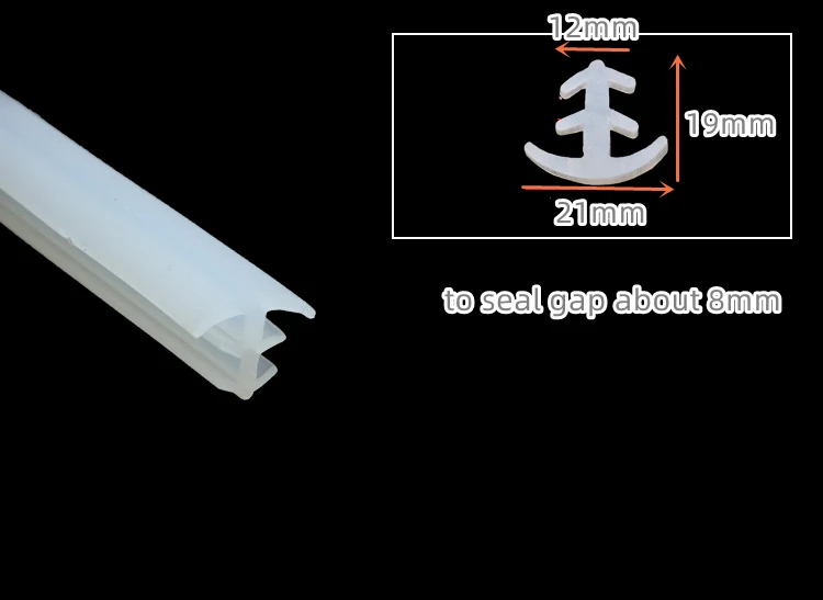 Description Picture 3 of itemCustom Solar Sealing Strip Rubber T Strip for Solar Photovoltaic Bracket Metal Cable Trench Cover Panel Seal White Translucent