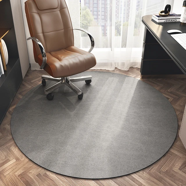 Alfombrilla antideslizante para silla de oficina, cubierta de suelo de  madera de poliéster autoadhesiva para silla de ruedas rodante, 1 unidad -  AliExpress