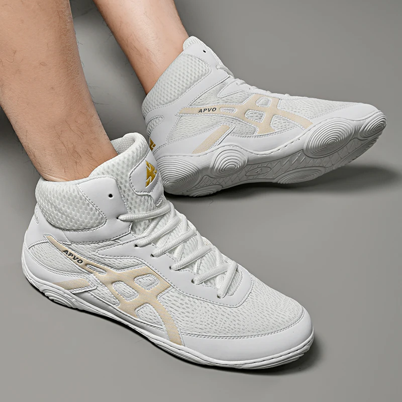 LiXingMing Boxing Shoes Men Women High Top Professional Wrestling Shoes Light Weight Boxing Training Fighting Contest Sneakers