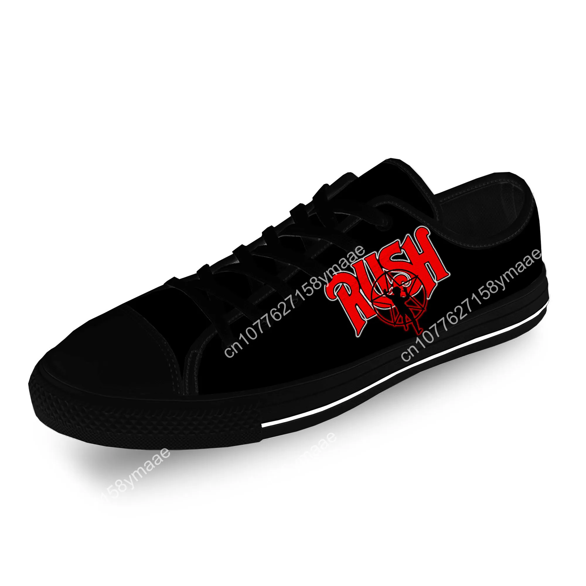 Rush Band Low Top Sneakers Mens Womens Teenager Casual 3D Print Shoes Canvas Running Shoes Cosplay Breathable Lightweight shoe