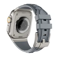 Bracelet de Sport en Silicone pour Apple watch ultra 2, 49mm, en acier inoxydable, série iwatch 9 8 7 6 5 SE 45mm 44mm 42mm 3