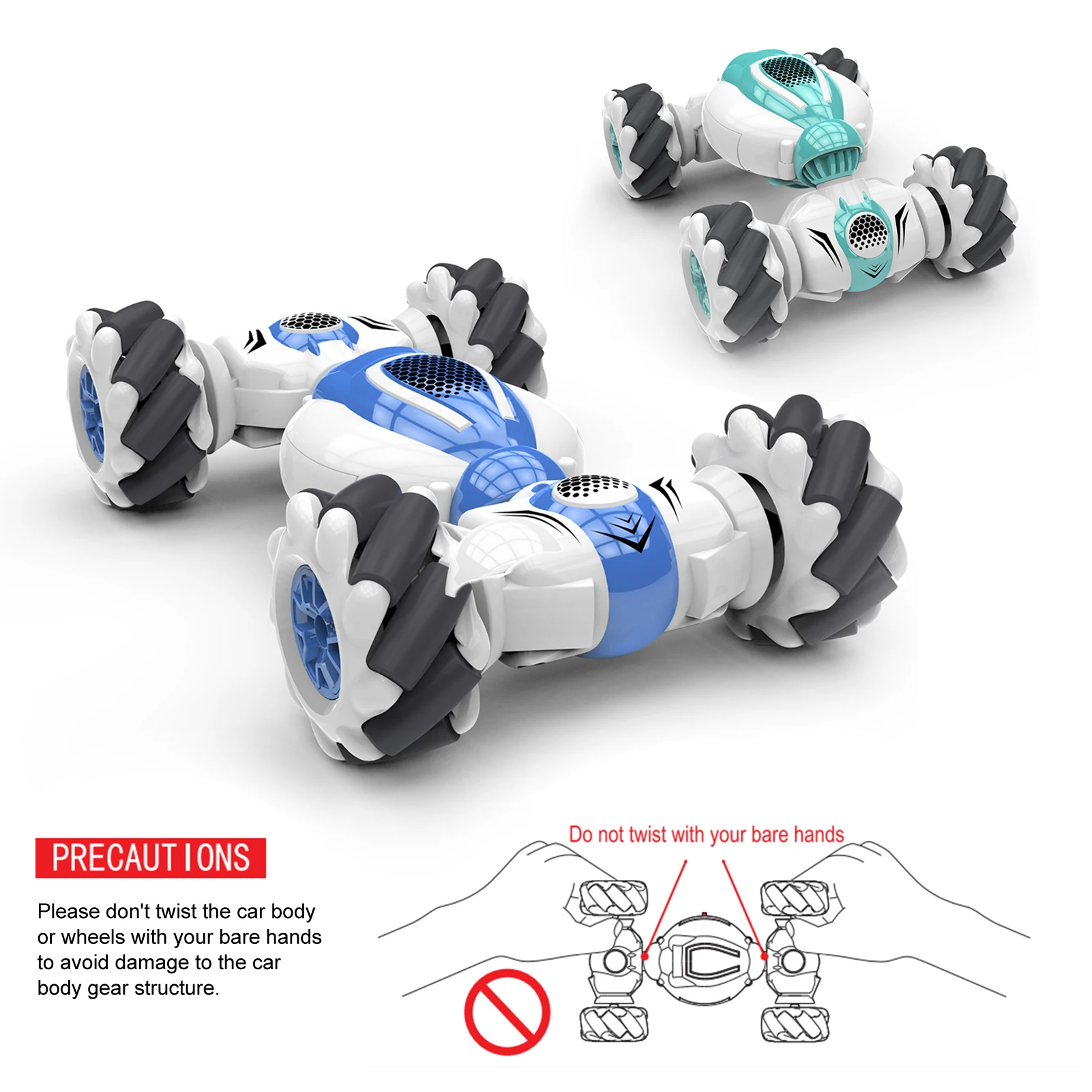 S-012 RC Stunt Car Remote Control Watch Gesture Sensor Deformable Electric Toy Cars All Terrain Speed 2.4GHz 4WD 360°Rotation 4
