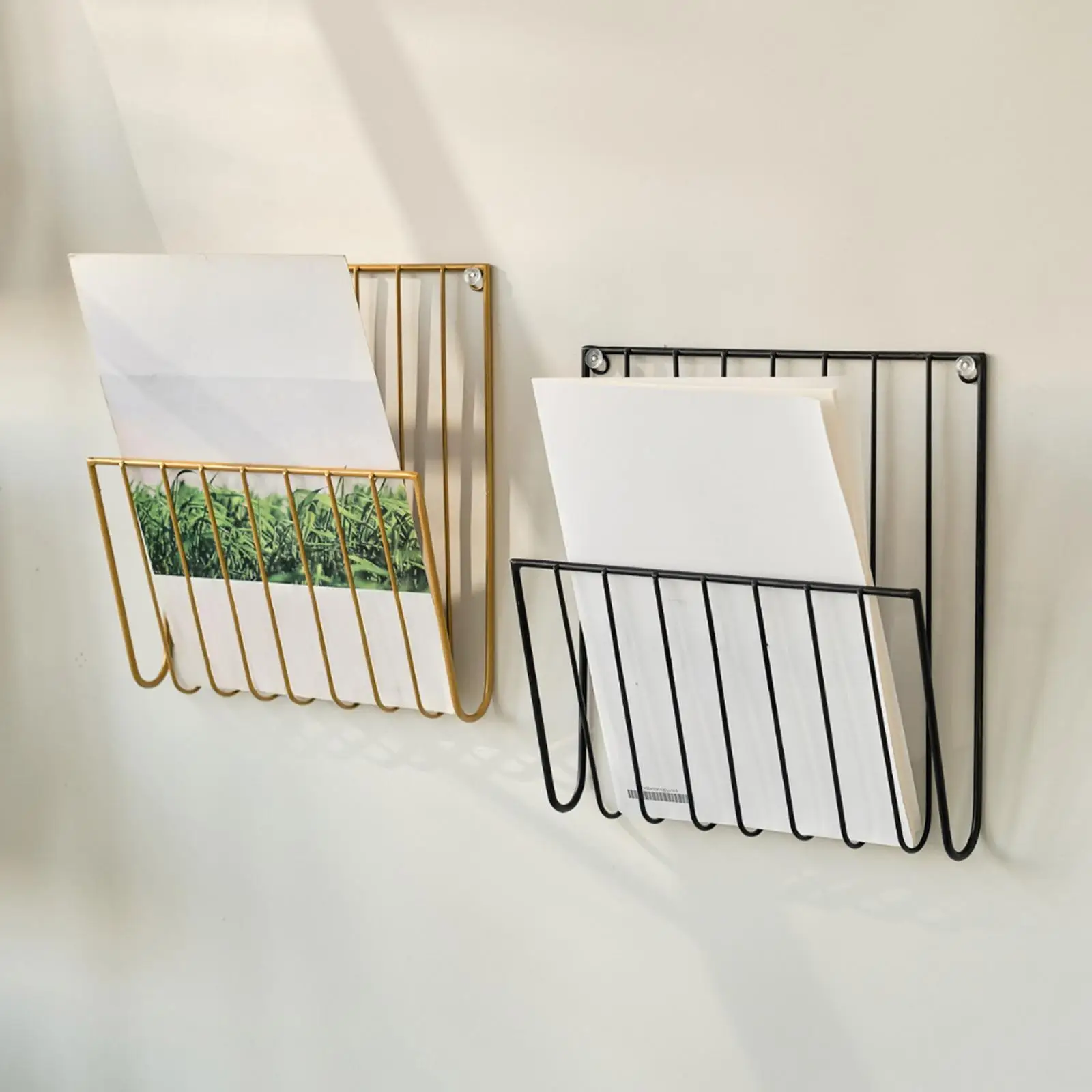 Magazine Rack Multipurpose Home Office School Hanging Wall File Holder Storage for Brochures Letters Envelopes Folders Books