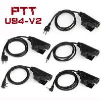U94 PTT V2 Model U174 Cable Plug Militar Hunting Tactical Headset Adapter for Walkie Talkie Motorola Kenwood BAOFENG Radio 1