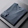 Minglu Autumn Winter Male Sweater High Quality V Neck Knitwear Casual Sweaters Man Plus Size 5xl Fashion Slim Fit Mens Sweater 1