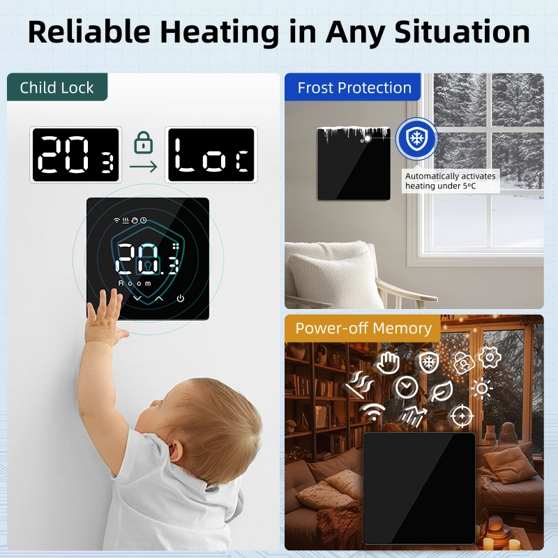 Smart WiFi Thermostat with Daily Programmable Temperature Control