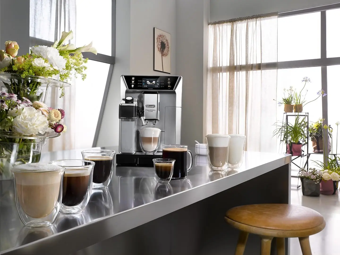 Delonghi ECAM550.65 1.8L 400g capacity 1450w 19 BAR Fully-Automatic Coffee Machine maker automatic espresso coffee 5