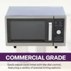 Commercial Microwave 1 Cubic Ft Stainless Steel 1000W NSF Approved Dial Control Easy Grip Handle Perfect Office Break Rooms and 4