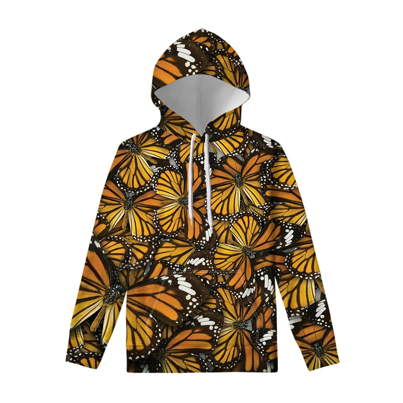 thumbnail image 1 of Sudadera con capucha con estampado 3D de alas de mariposa de colores para hombre, sudadera con capucha de manga larga para primavera y otoño, sudaderas para niños, sudaderas de calle de gran tamaño, 1 of 5