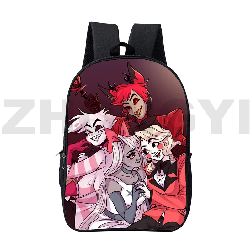 

Fashion Style 3D Hazbin Fancy High School Bags 16 Inch Large Hotel Backpack Outdoor Sport Travel Knapsack Japanese Anime Bookbag