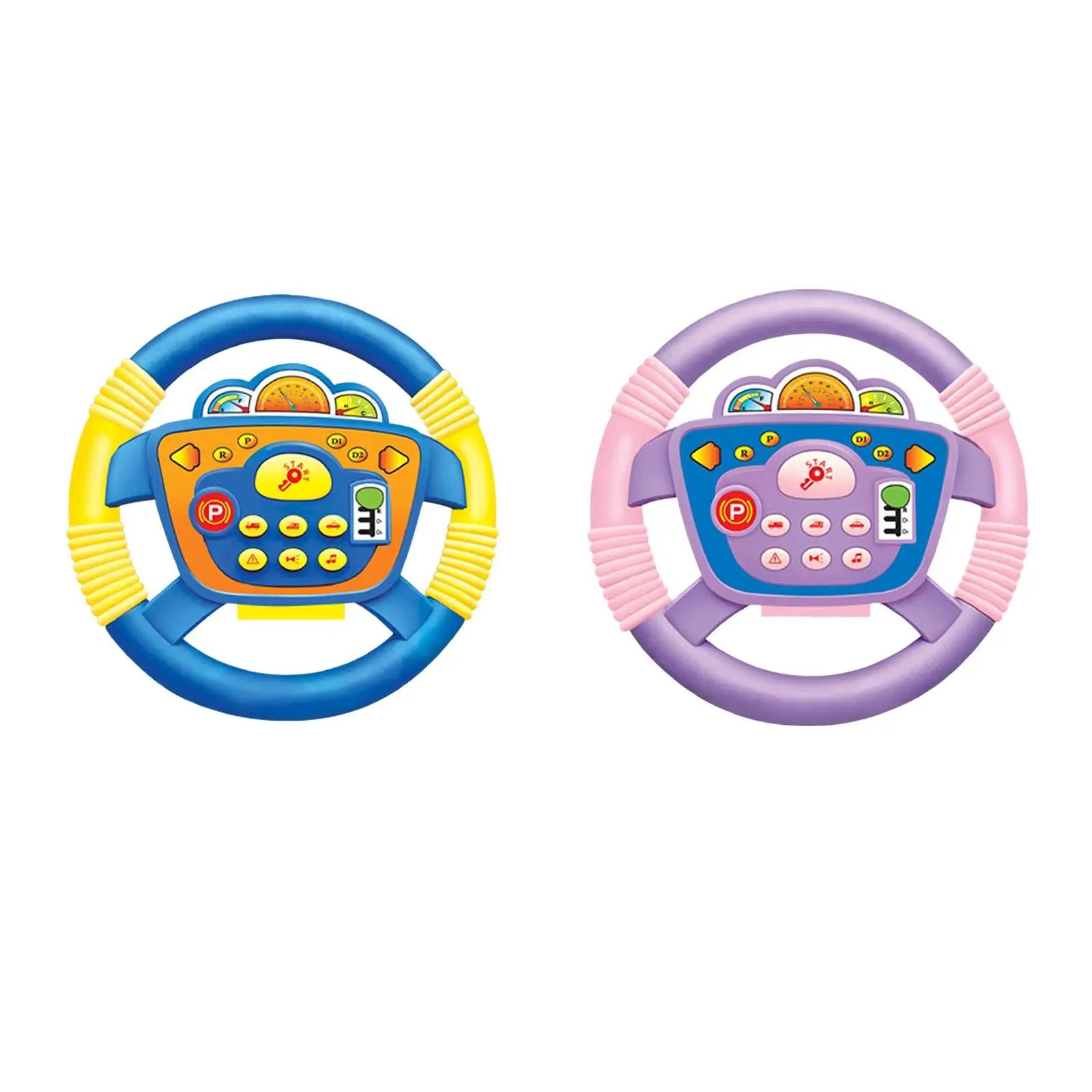 Cars Simulation Steering Wheel Toy Driving Controller with Music