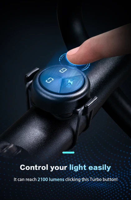 TOWILD DLite 1800 Near and far light Smart Bike light Remote