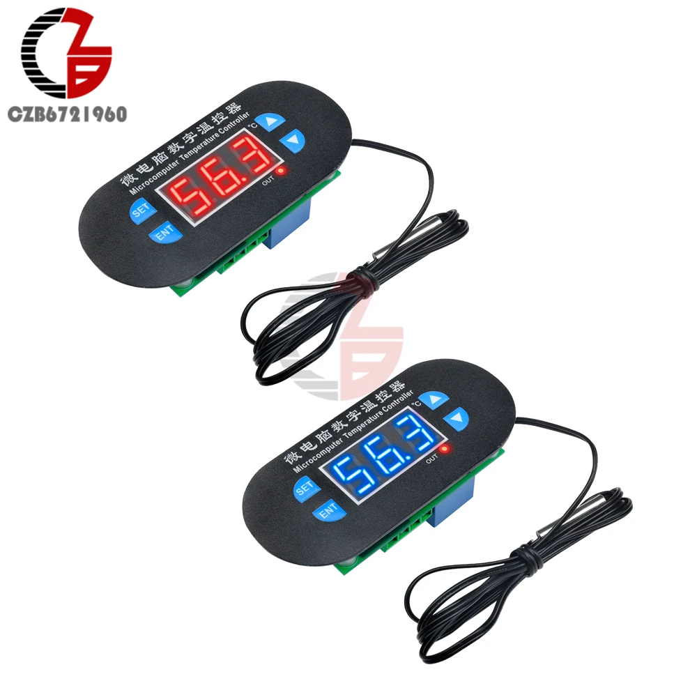 

12V LED Digital Thermostat Temperature Controller Regulator Thermometer Incubator Heating Cool Thermoregulator Weather Station
