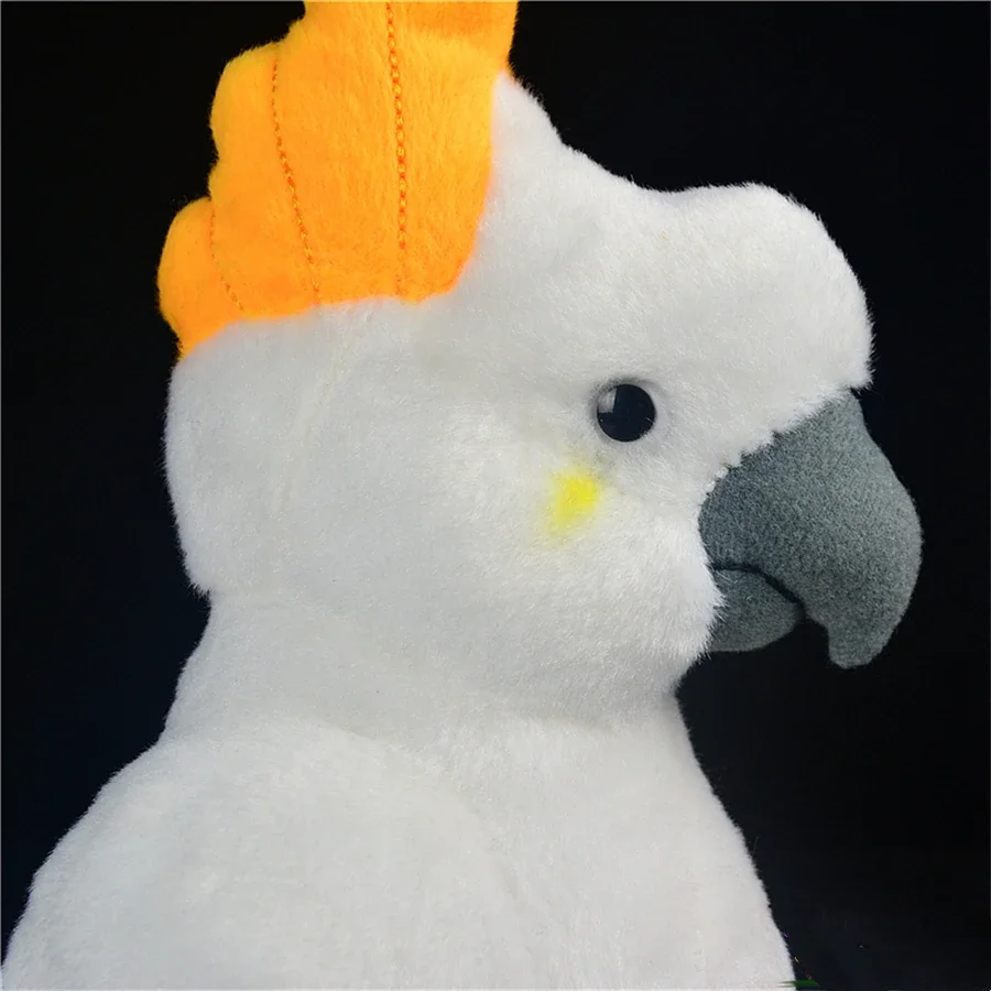 Cockatoo High Fidelity Anime Cute Macaw Plushie Parrot Plush Toys Lifelike Animals Simulation Stuffed Doll Kawai Toy Gifts Kids 5