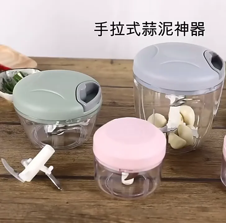 Hand Manual Blender Vegetable Cutter & Manual Meat Grinder - 6-Blade