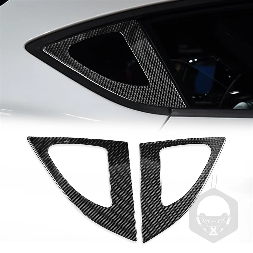 

2Pcs Side Window Blinds Trim Stickers Frame Carbon Fiber Decorative Stickers for Toyota Supra A90 2019-2022 Car Accessories