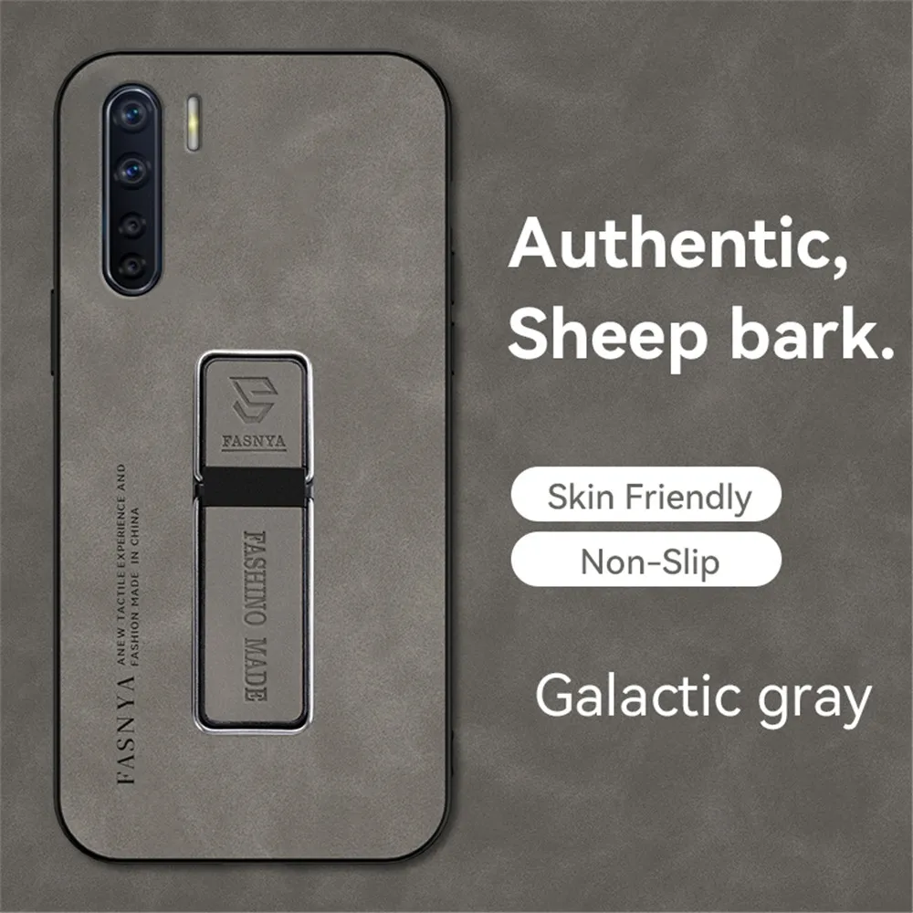 Luxury Sheepskin Magnetic Leather Phone Case with Stand Cover