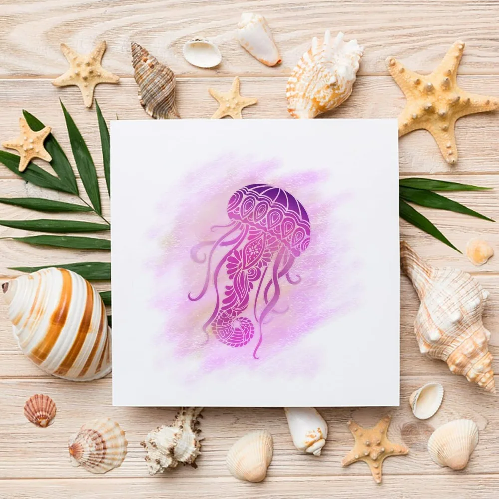 Ocean Life Clear Stamps Marine Whales Turtles Seahorses Squid Goldfish Silicone Clear Stamp Seals for Cards Making DIY clear stamps clear rubber stamps