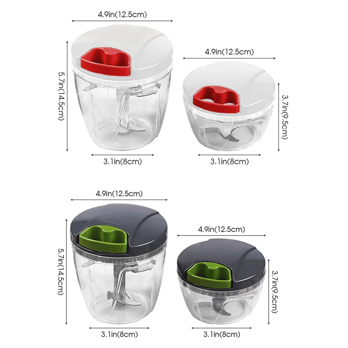 600/1000ml Manual Food Chopper Hand Pull String Vegetable Cutter Onions thumbnail 6