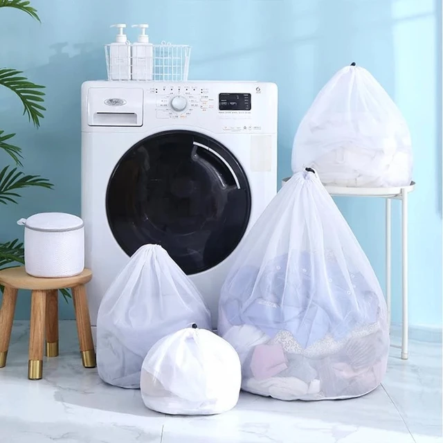 Mesh Laundry Bag Polyester Laundry Wash Bags Coarse Net Laundrys Basket Laundry  Bags For Washing Machines Mesh Bra Bag - Laundry Bags - AliExpress