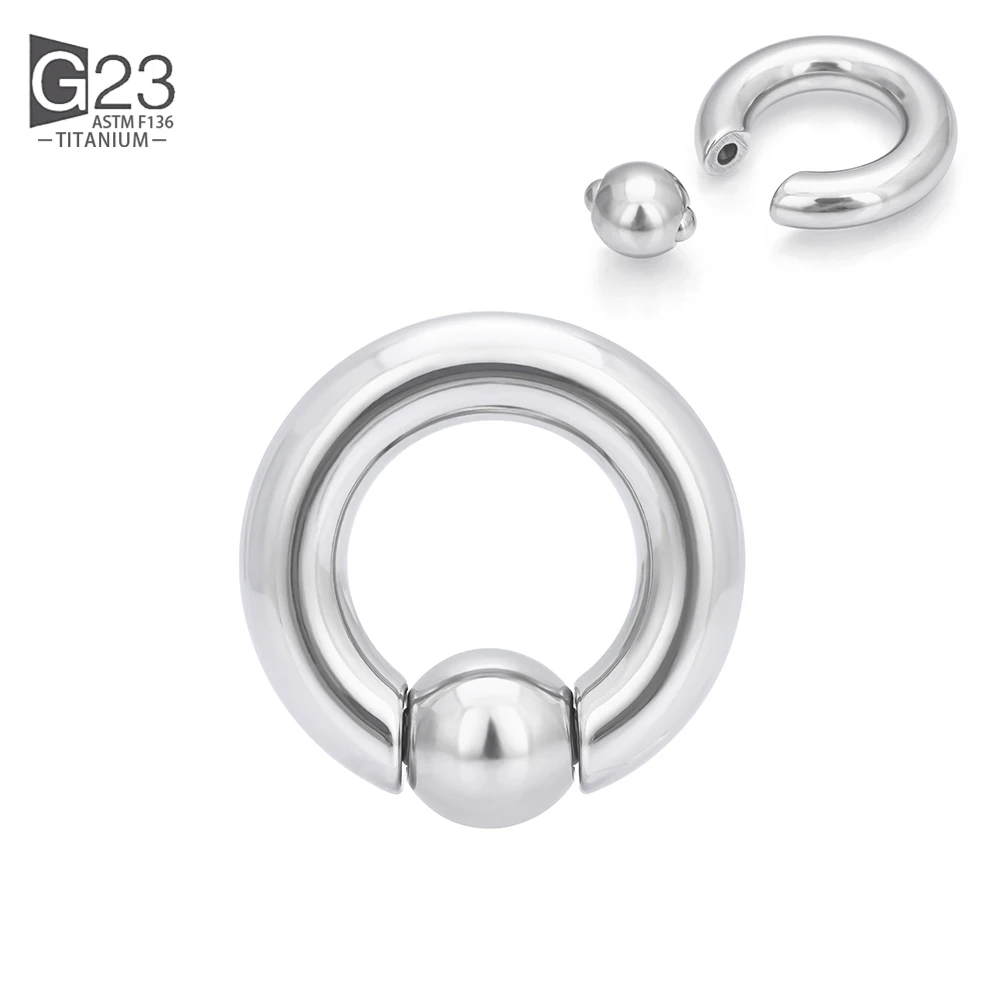 1pcs G23 Titanium Captive Bead Rings PIERC Nose Ring large size Earring