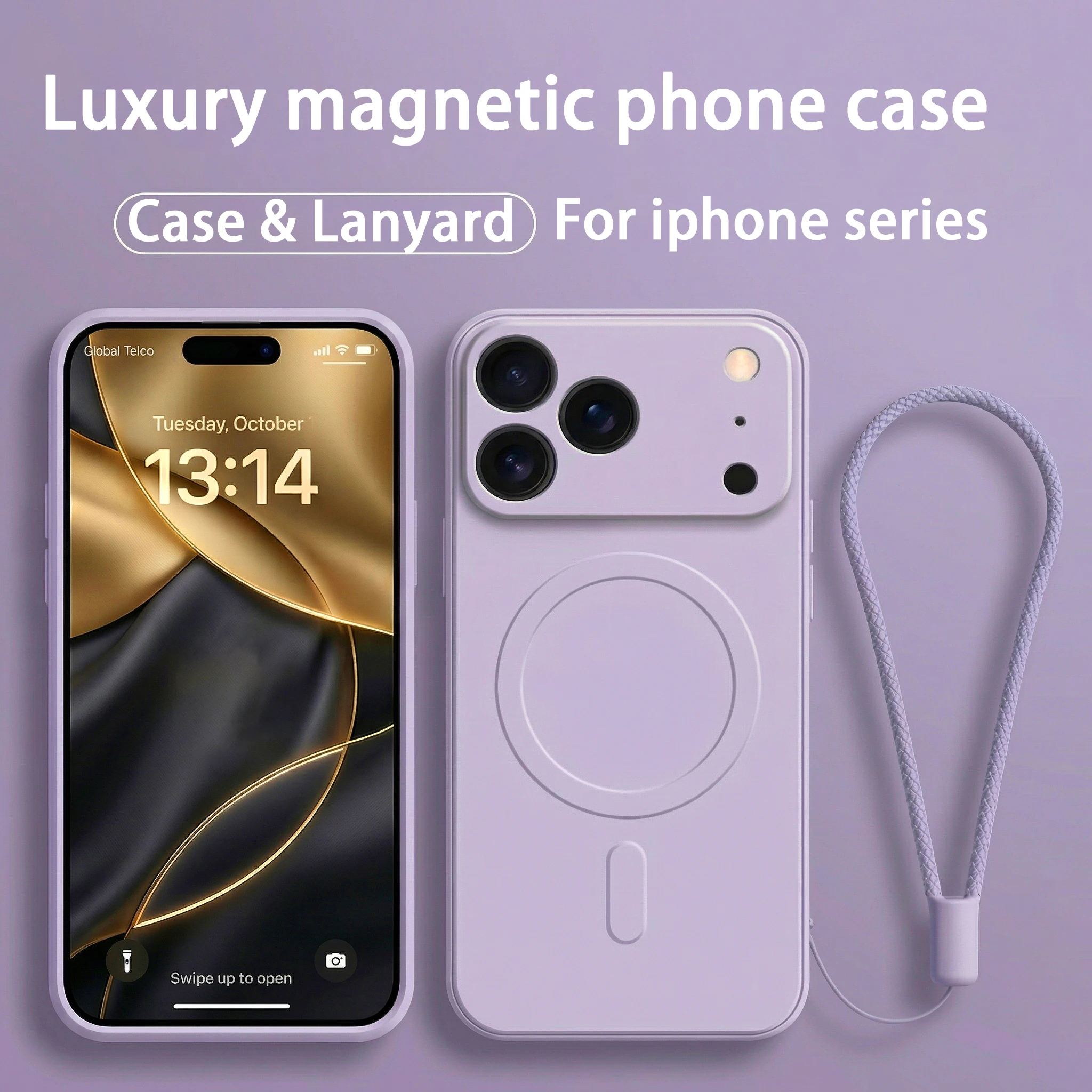 Liquid Silicone Magnetic Wireless Charging Phone Case - Soft TPU Back Cover