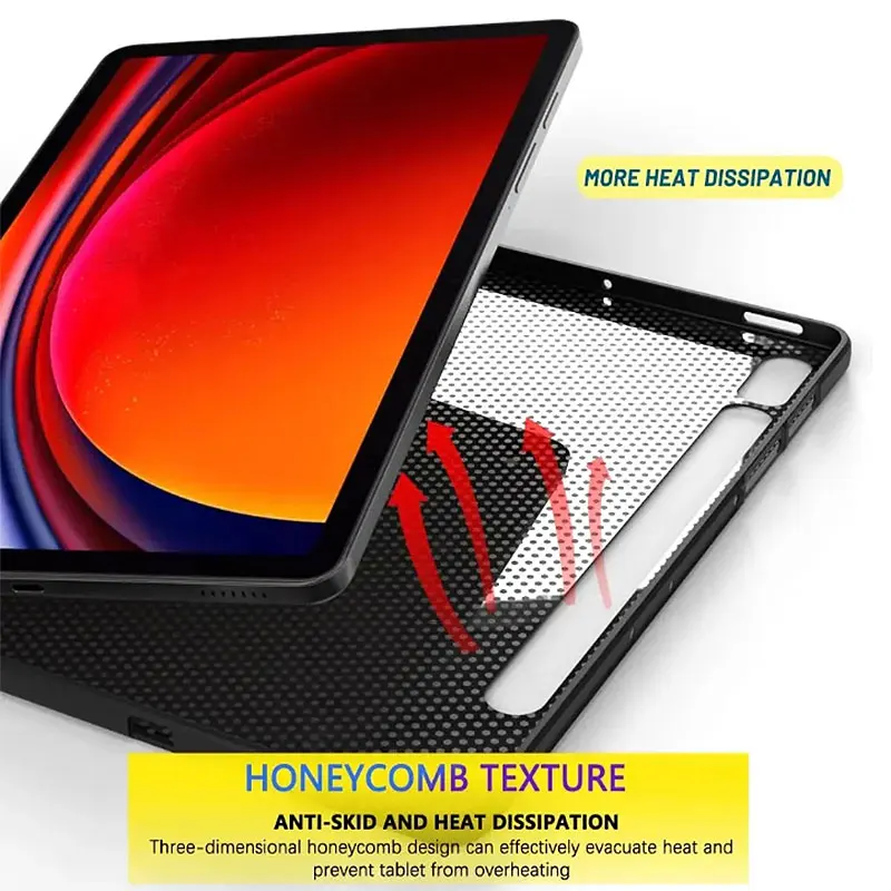 Elegant Black Slim Shockproof Tablet Case - TPU Silicone Protective Cover, Anti-Drop Design
