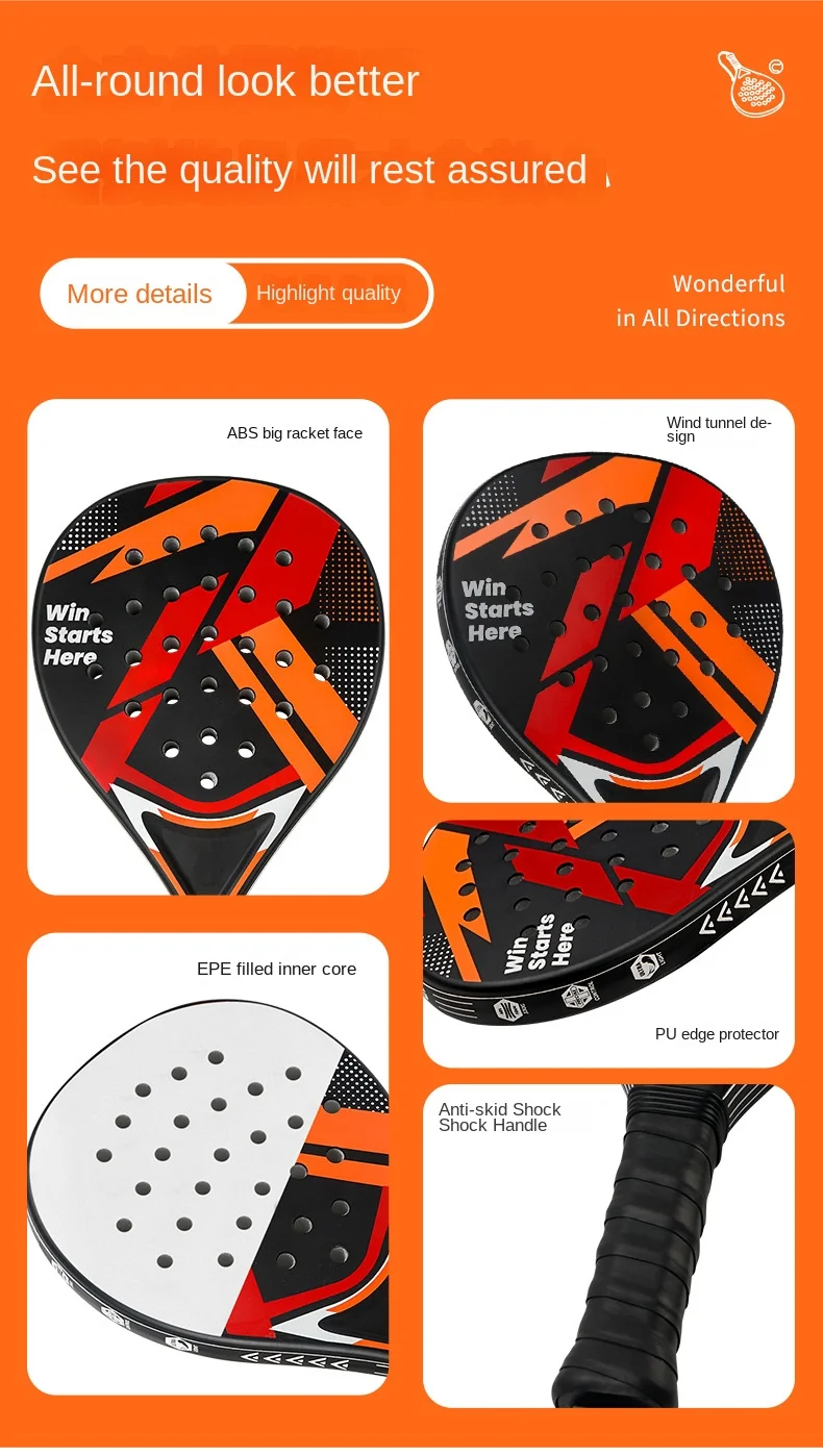 Nuevo Set de Raquetas de Tenis de Panel Personalizadas, Construcción de Plástico ABS, Deportes al Aire Libre, Educación 