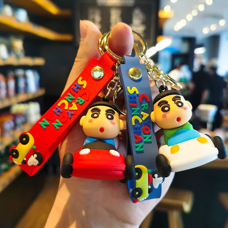 

Anime Crayon Shin Chan Cute Doll Pendant Figures Q Version Trendy Fashion Keychain Couple Bag Keyring Birthday Christmas Gifts