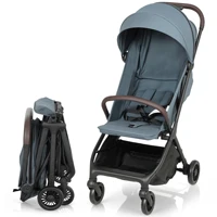 Poussette pliable Pawhut avec dossier inclinable, repose-pieds réglable, capote, harnais 5 points, capacité de charge 15 kg, bleu foncé 1