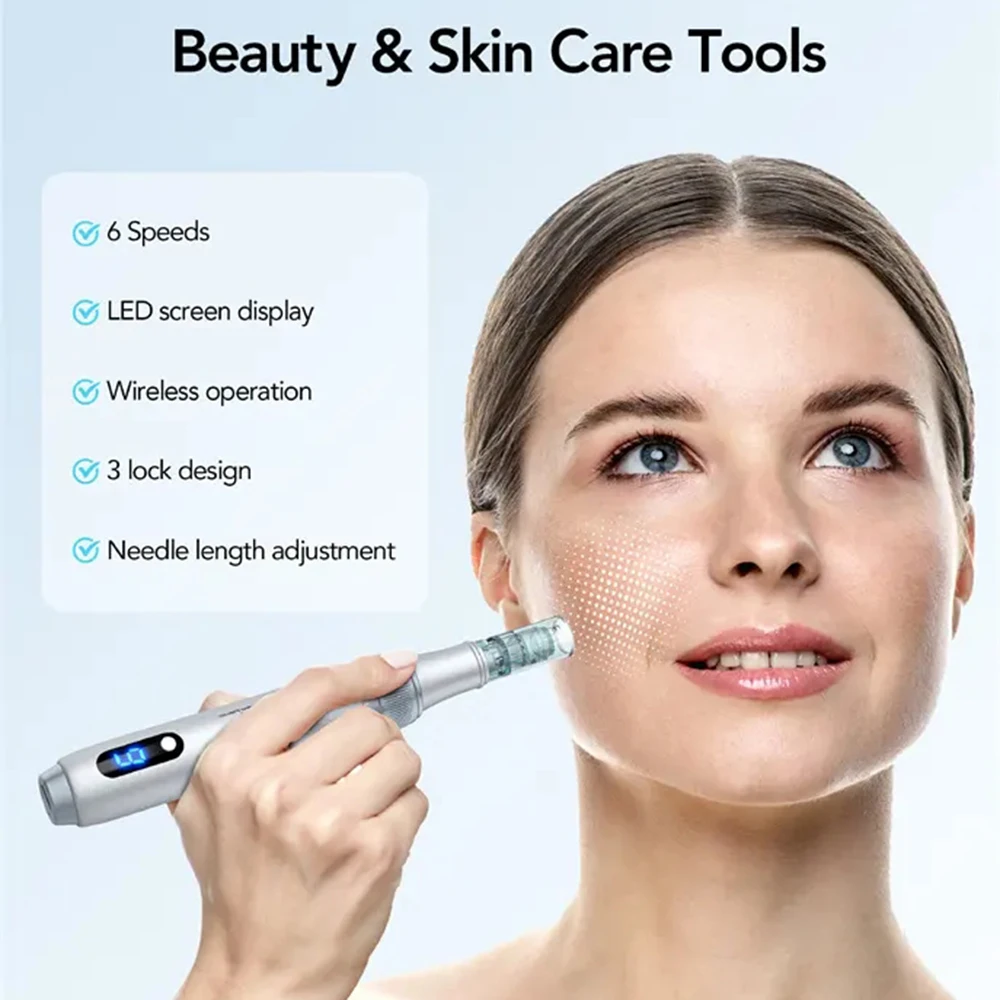 Derma Pen 6 Speed Wireless Dr Pen M7S Professional Microneedling Beauty Device With 16pins Needle Cartridge