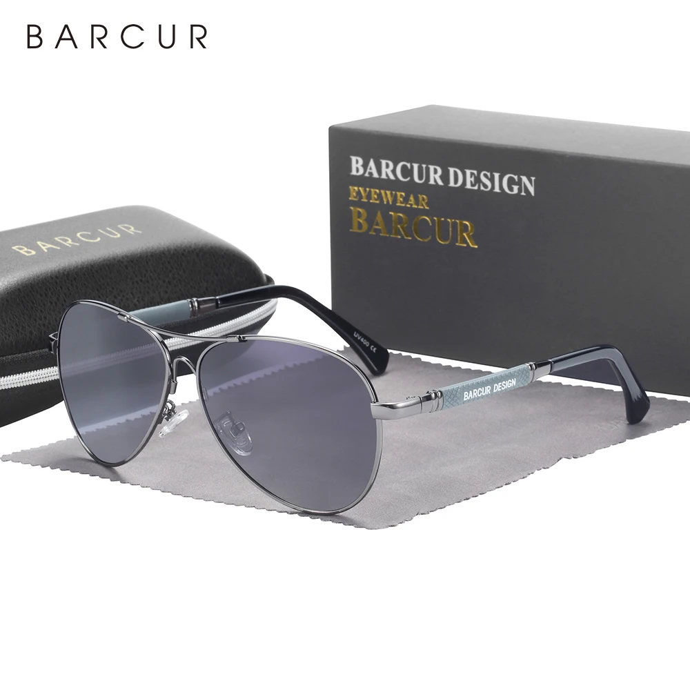 BARCUR Design Titanium Alloy Sunglasses Polarized Men's Sun, 57% OFF