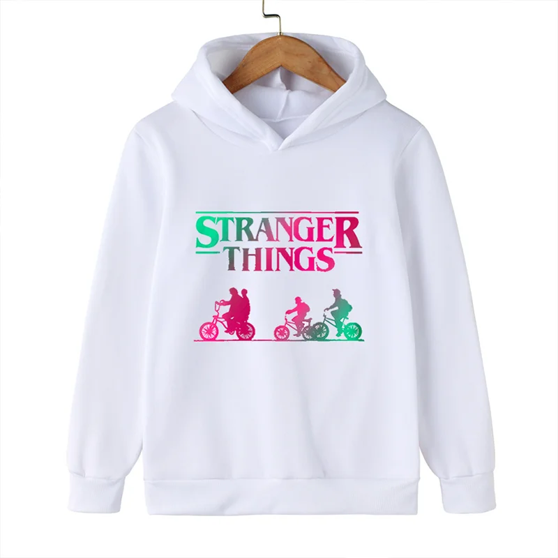 Stranger Things Cartoon Stranger Things Print Kids Sweatshirts Kids Fall Fun Hoodies Boys/Girls Tops Cute Sweatshirts Hoodies