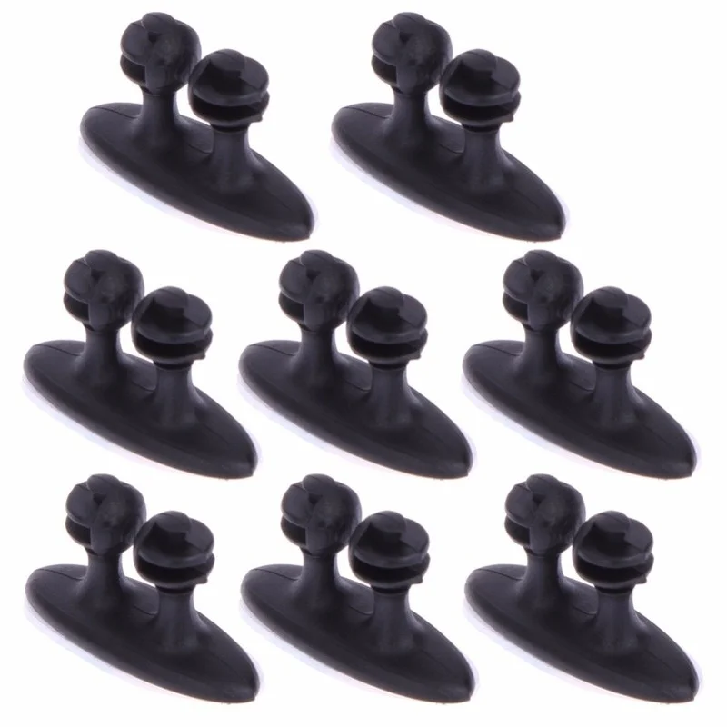 10Pcs/Lot Car Wire Cord Cable Holder Tie Clips Line Fixer Organizer Drop Adhesive USB Cable Car Clip Accessories