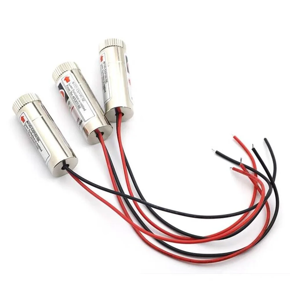 650nm 5mW 레드 포인트/라인/크로스 레이저 모듈 - 유리 렌즈 초점 조절 가능 헤드, 초점 조절 가능 산업용 레이저 다이오드 헤드