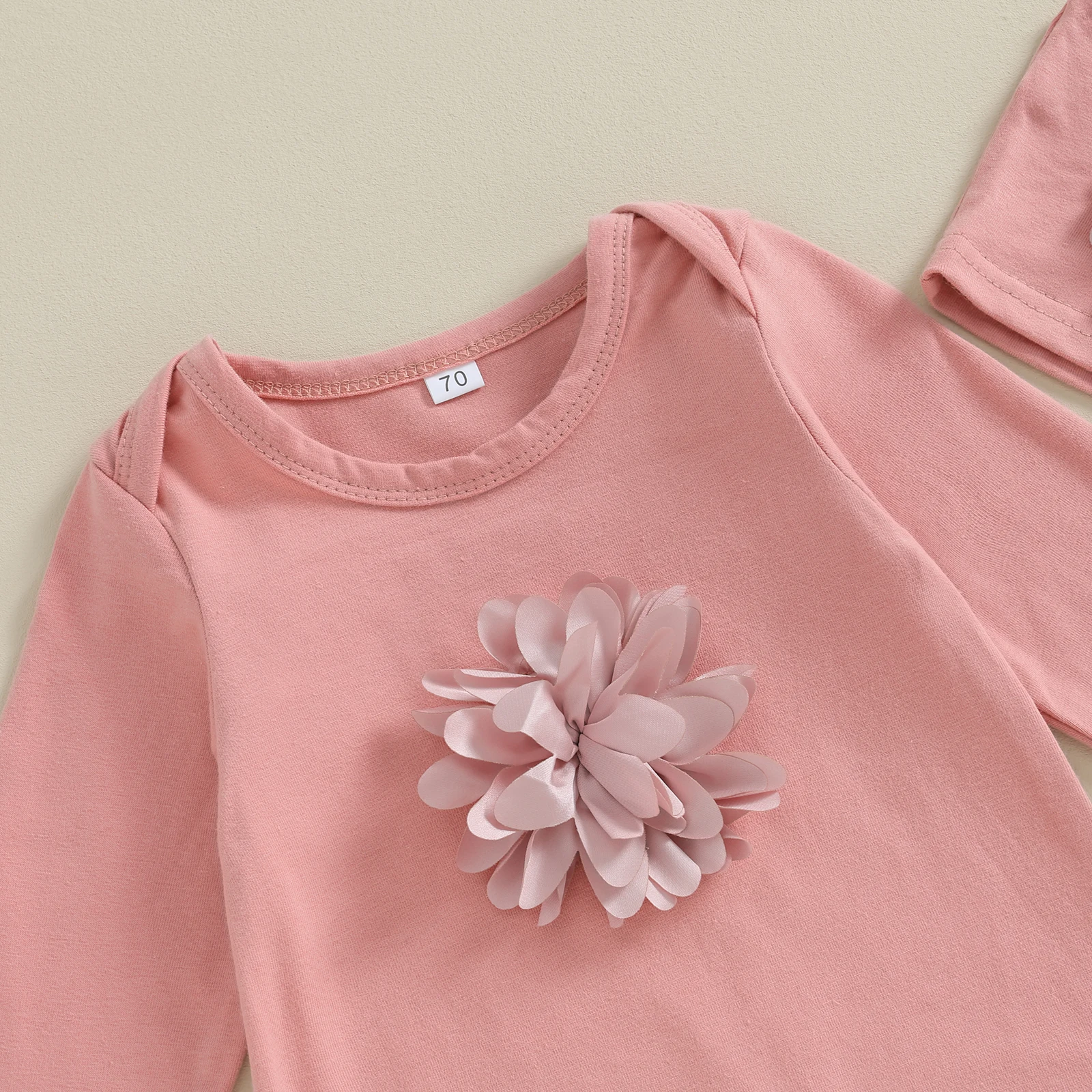 Baby Girl Floral Romper & Hat Set 5
