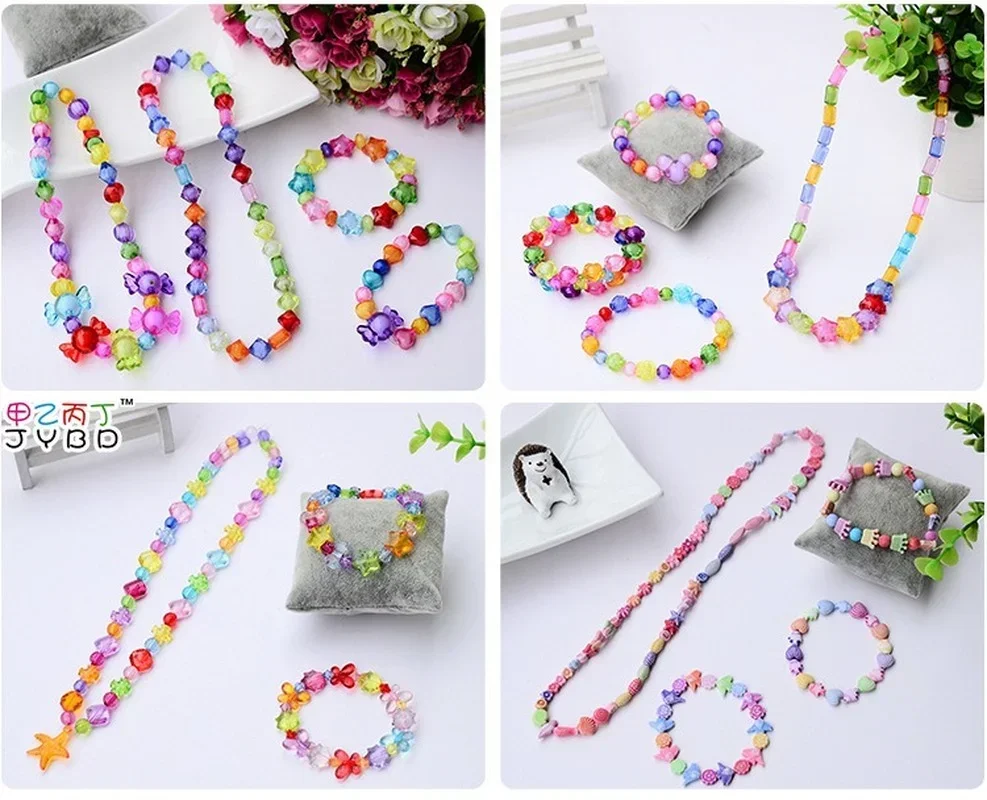 DIY Handmade Beaded Toy with Accessory Set Girl Weaving Bracelet Jewelry Making Toys Educational Toys for children Children Gift