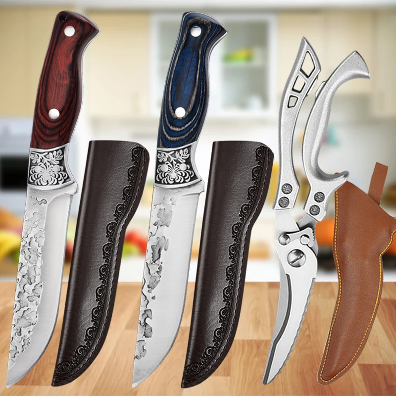 

Sharp Kitchen Scissors Removable Chicken Bone Scissors Household Boning Knife Stainless Steel Meat Cleaver Fruit Slicing Knife