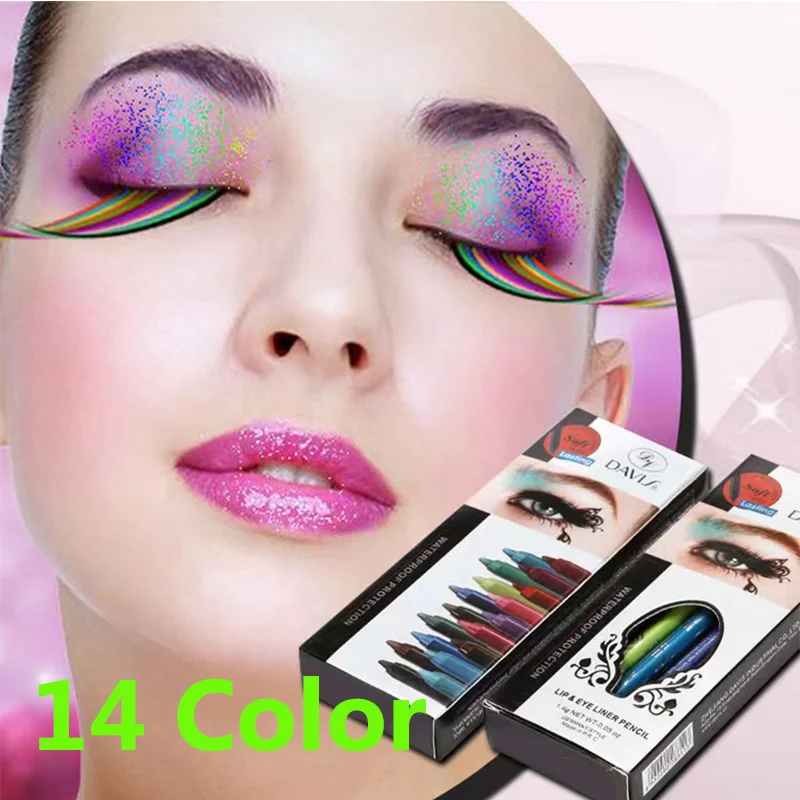14 Color Eye Liner Pen5/10PCS Colored Eyeliner Waterproof Makeup Tools