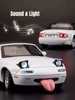 1/32 Mazda MX-5 Miniature Diecast Miata RoadSter Toy Car Model Sound & Light Doors Openable Collection Gift for Children Boy Kid 4