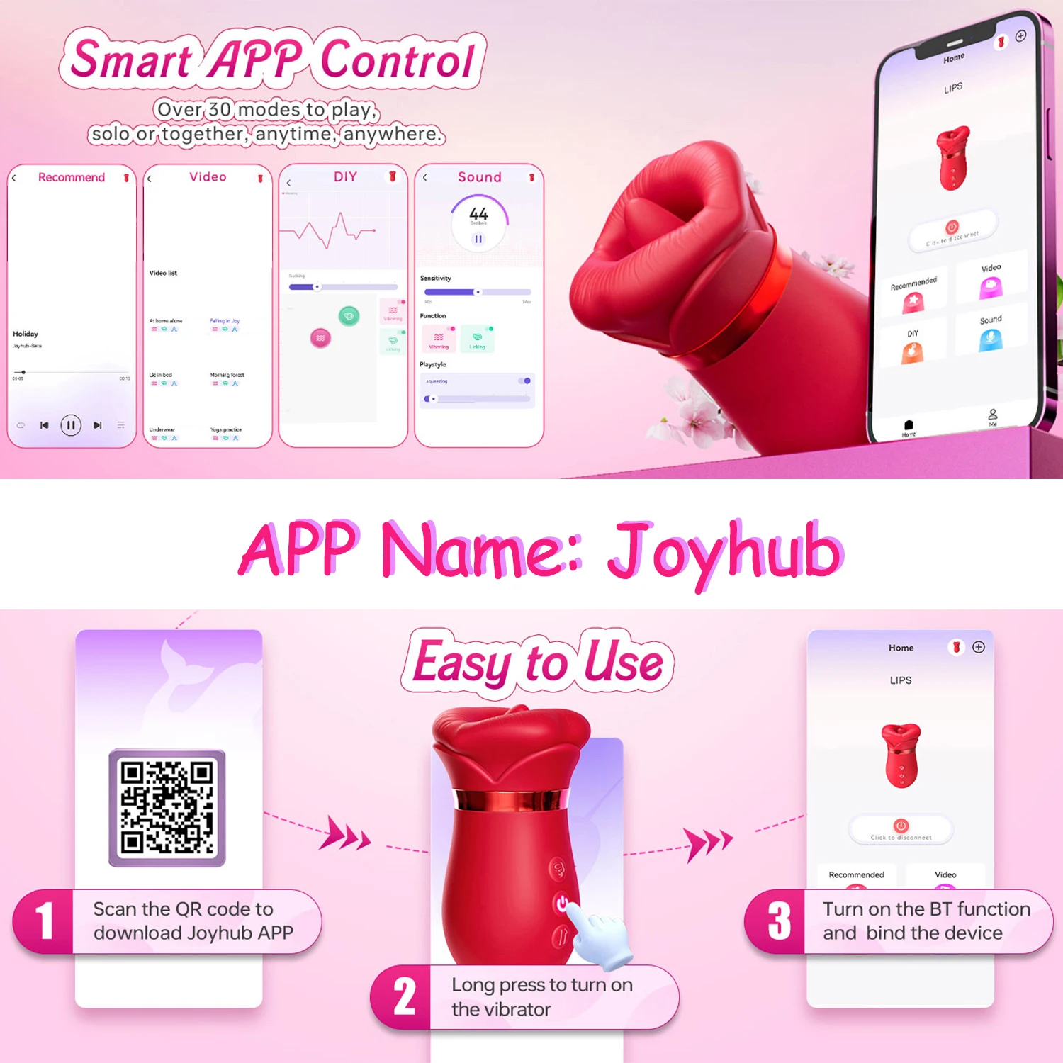 Mouth Sucking Licking Rose Toy - Image 6