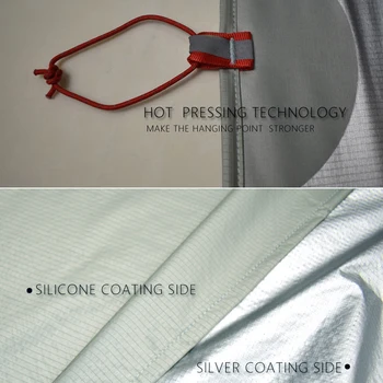 Aricxi Ultralight Tarp Lightweight MINI Sun Shelter Camping Mat Tent Footprint 15D Nylon Silicone silver coated enda Para Carro 6