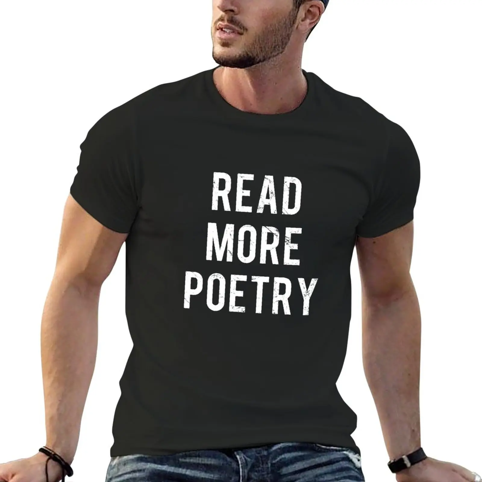 

New Read More Poetry T-Shirt Anime t-shirt t shirt man blank t shirts sublime t shirt Short sleeve tee men